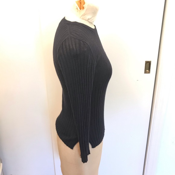 Theory Sag Harbor Kambee Armada Blue Linen knit Long Sleeve Sweater - Picture 15 of 16